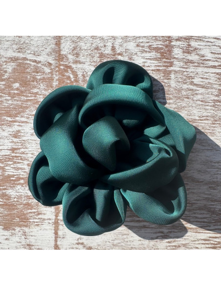 KWIAT Z MATERIAŁU BROSZKA PRZYPINKA LOLITA AKCESORIA 12 CM CIEMNY ZIELONY