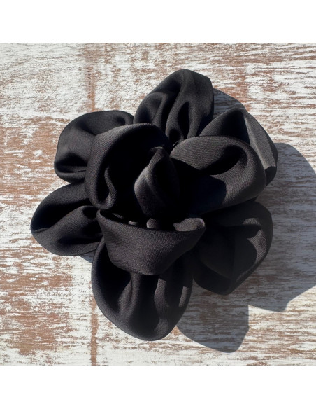 KWIAT Z MATERIAŁU BROSZKA PRZYPINKA LOLITA AKCESORIA 12 CM CZARNY