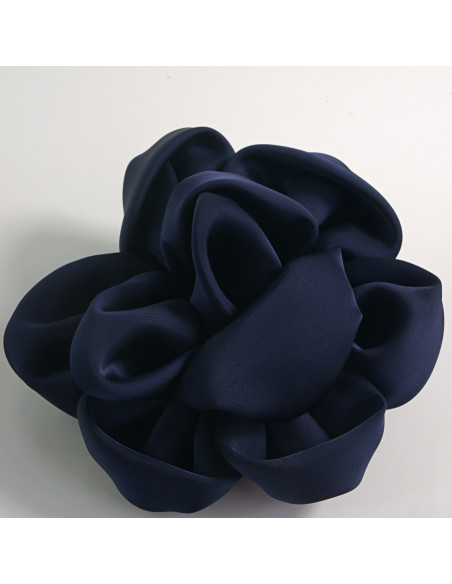 KWIAT Z MATERIAŁU BROSZKA PRZYPINKA LOLITA AKCESORIA 11 CM GRANATOWY