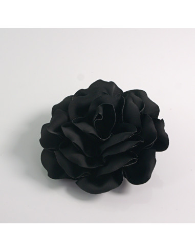 KWIAT Z MATERIAŁU BROSZKA PRZYPINKA LOLITA AKCESORIA 11 CM CZARNY