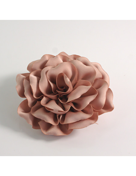 KWIAT Z MATERIAŁU BROSZKA PRZYPINKA LOLITA AKCESORIA 11 CM PUDROWY RÓŻ