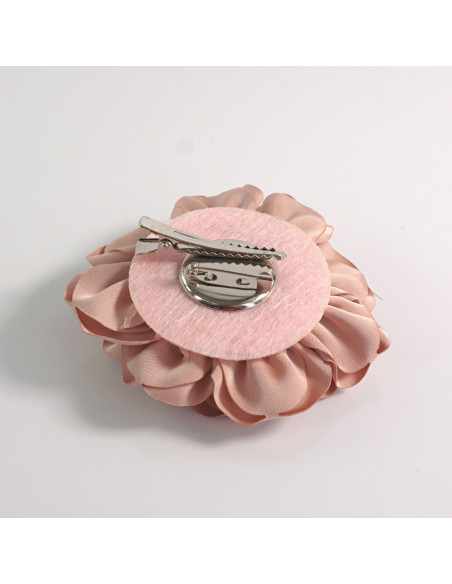 KWIAT Z MATERIAŁU BROSZKA PRZYPINKA LOLITA AKCESORIA 11 CM PUDROWY RÓŻ