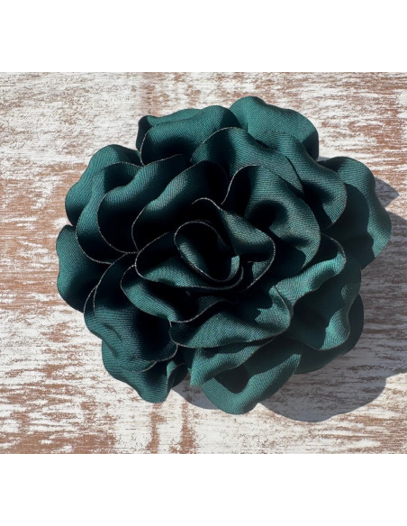 KWIAT Z MATERIAŁU BROSZKA PRZYPINKA LOLITA AKCESORIA 11 CM ZIELONY