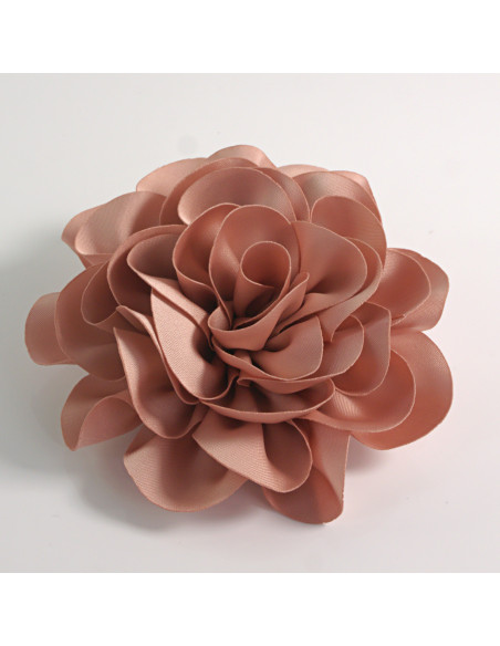 KWIAT Z MATERIAŁU BROSZKA PRZYPINKA LOLITA AKCESORIA 10 CM PUDROWY RÓŻ