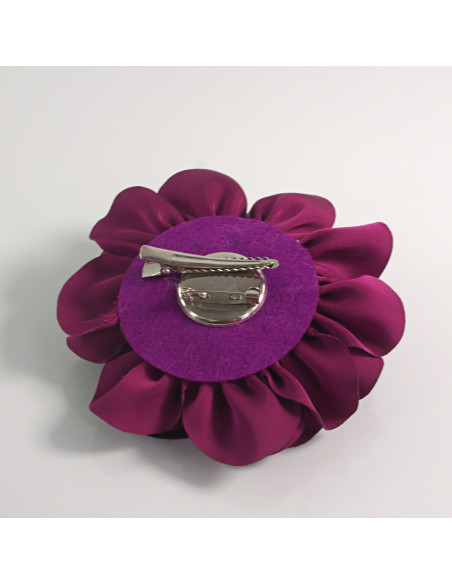 KWIAT Z MATERIAŁU BROSZKA PRZYPINKA LOLITA AKCESORIA 10 CM FIOLETOWY