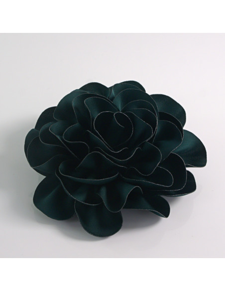 KWIAT Z MATERIAŁU BROSZKA PRZYPINKA LOLITA AKCESORIA 10 CM CIEMNY ZIELONY
