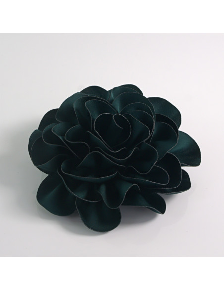 KWIAT Z MATERIAŁU BROSZKA PRZYPINKA LOLITA AKCESORIA 10 CM CIEMNY ZIELONY