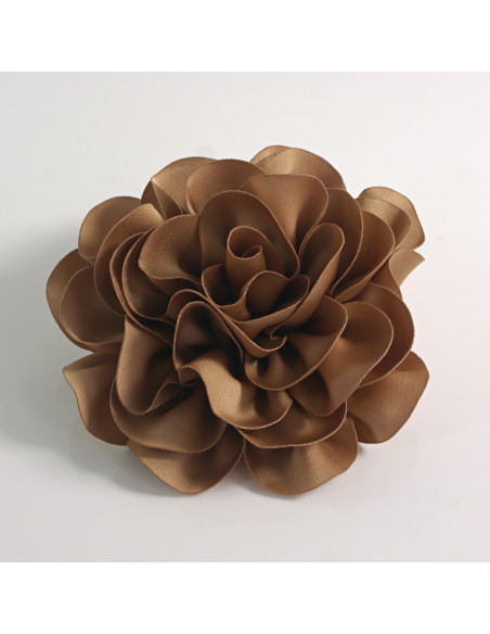 KWIAT Z MATERIAŁU BROSZKA PRZYPINKA LOLITA AKCESORIA 10 CM BEŻOWY