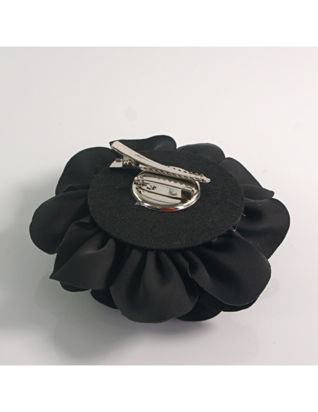 KWIAT Z MATERIAŁU BROSZKA PRZYPINKA LOLITA AKCESORIA 10 CM CZARNY