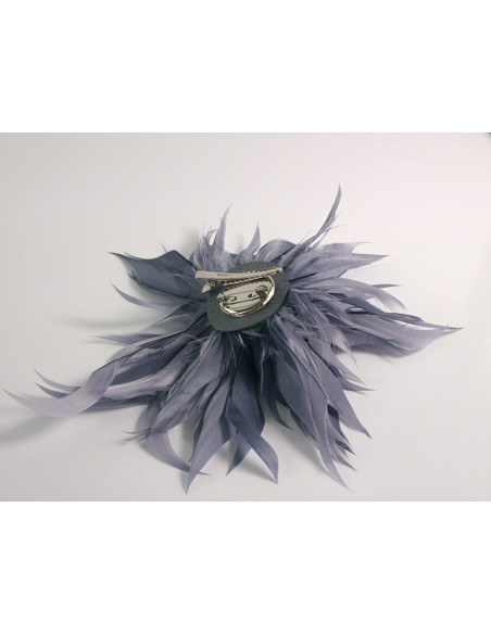 KWIAT Z PIÓR BROSZKA PRZYPINKA PIÓRA LOLITA AKCESORIA 14 CM
