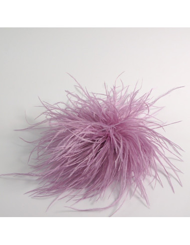 KWIAT Z PIÓR BROSZKA PRZYPINKA PIÓRA LOLITA AKCESORIA 14 CM LILIOWY