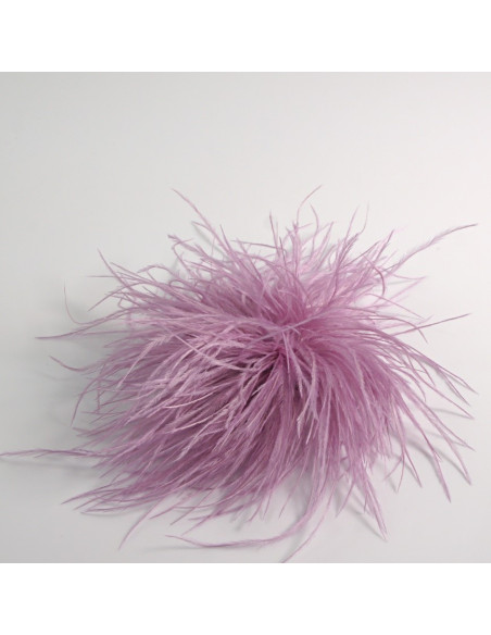 KWIAT Z PIÓR BROSZKA PRZYPINKA PIÓRA LOLITA AKCESORIA 14 CM LILIOWY