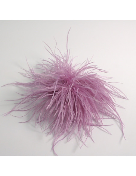 KWIAT Z PIÓR BROSZKA PRZYPINKA PIÓRA LOLITA AKCESORIA 14 CM LILIOWY