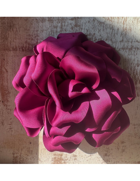 KWIAT Z MATERIAŁU BROSZKA PRZYPINKA LOLITA AKCESORIA 14 CM FIOLETOWY