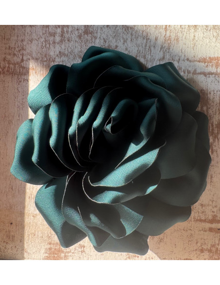 KWIAT Z MATERIAŁU BROSZKA PRZYPINKA LOLITA AKCESORIA 14 CM ZIELONY