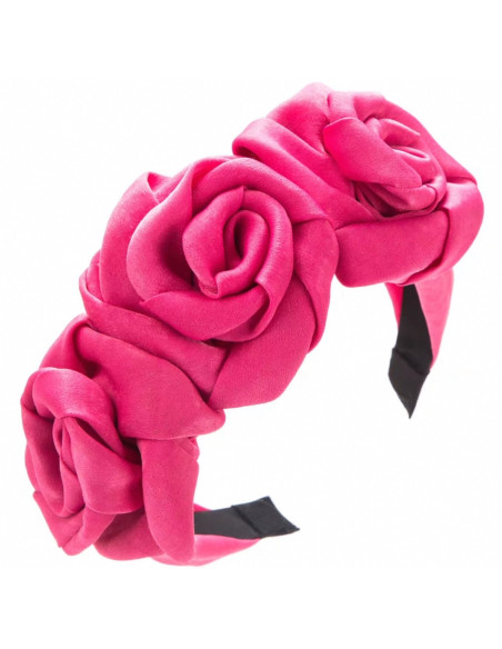 OPASKA DO WŁOSÓW WIANEK Z RÓŻAMI RÓŻE FASCYNATOR RÓŻOWY