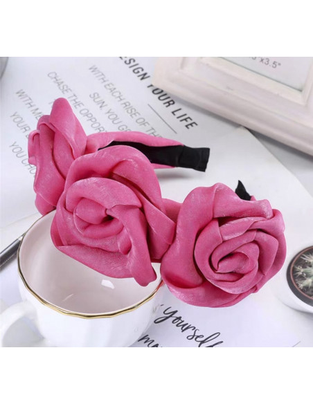 OPASKA DO WŁOSÓW WIANEK Z RÓŻAMI RÓŻE FASCYNATOR RÓŻOWY
