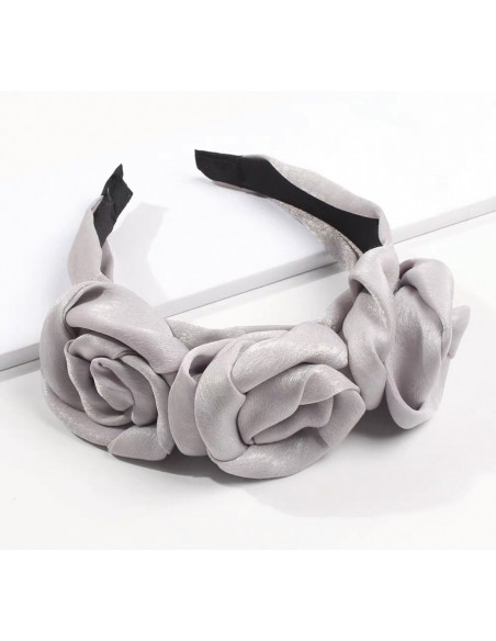 OPASKA DO WŁOSÓW WIANEK Z RÓŻAMI RÓŻE FASCYNATOR SZARY