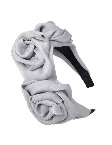 OPASKA DO WŁOSÓW WIANEK Z RÓŻAMI RÓŻE FASCYNATOR SZARY