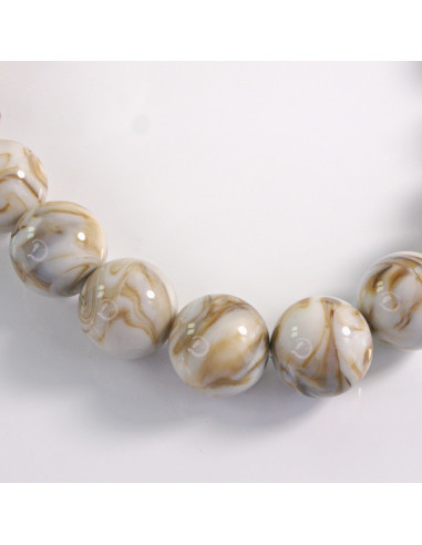 Naszyjnik KORALE SZARO-BRĄZOWE Lolita Akcesoria