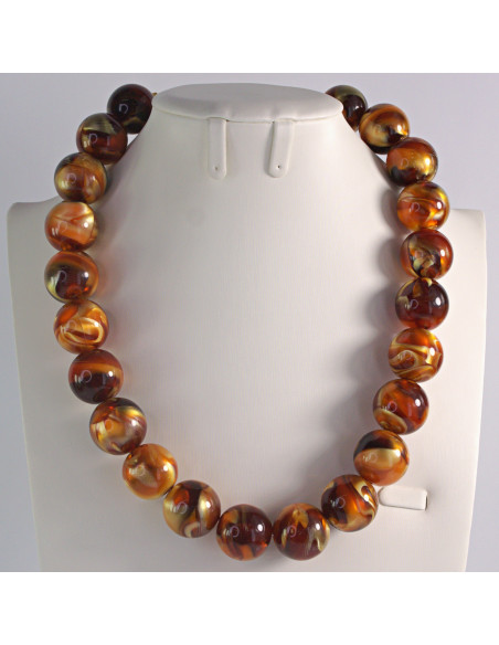 Naszyjnik KORALE ODCIENIE BRĄZU Lolita Akcesoria