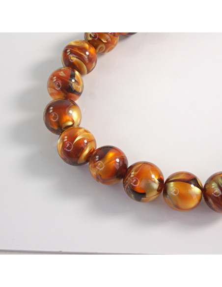 Naszyjnik KORALE ODCIENIE BRĄZU Lolita Akcesoria