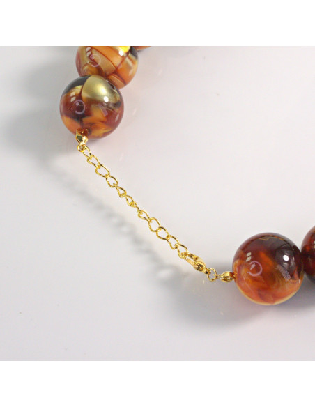 Naszyjnik KORALE ODCIENIE BRĄZU Lolita Akcesoria