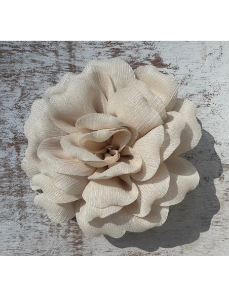 KWIAT Z MATERIAŁU RÓŻA BROSZKA PRZYPINKA LOLITA AKCESORIA 12 CM