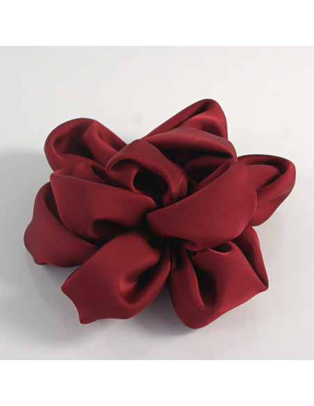 KWIAT Z MATERIAŁU BROSZKA PRZYPINKA LOLITA AKCESORIA 12 CM BORDOWY