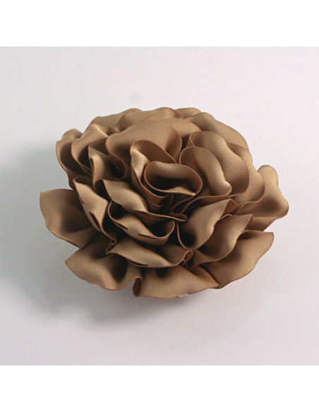 KWIAT Z MATERIAŁU BROSZKA PRZYPINKA LOLITA AKCESORIA 11 CM BEŻOWY