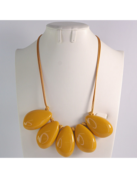 Naszyjnik żółte kamienie w stylu BOHO Lolita Akcesoria