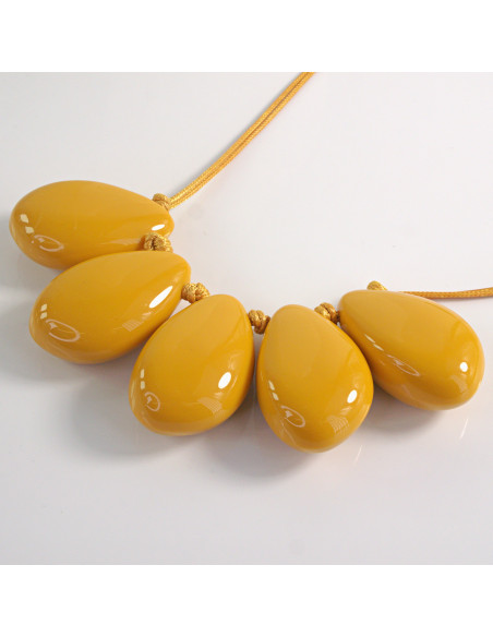 Naszyjnik żółte kamienie w stylu BOHO Lolita Akcesoria