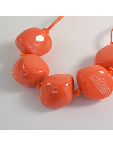 Naszyjnik pomarańczowe kamienie w stylu BOHO...