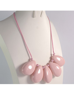 Naszyjnik różowe kamienie w stylu BOHO Lolita Akcesoria 2