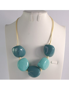 Naszyjnik niebieskie kamienie w stylu BOHO Lolita Akcesoria