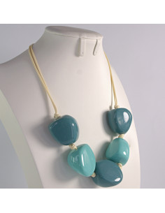 Naszyjnik niebieskie kamienie w stylu BOHO Lolita Akcesoria 2