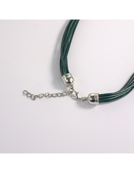 Naszyjnik na sznurku z koralikami w stylu BOHO zielony Lolita Akcesoria