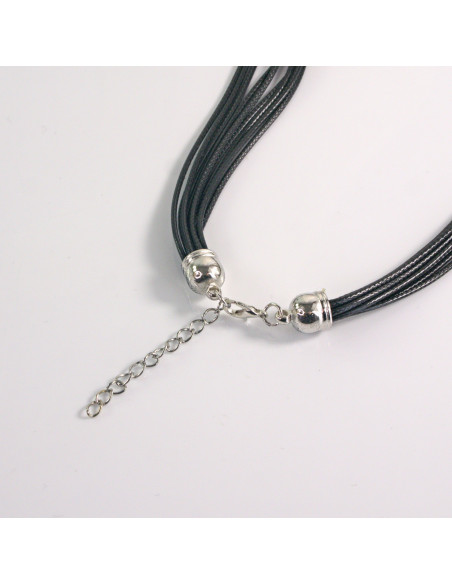 Naszyjnik na sznurku z koralikami w stylu BOHO czarny Lolita Akcesoria