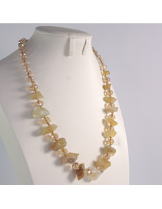 Naszyjnik żółte kamienie z koralikami Lolita Akcesoria 2