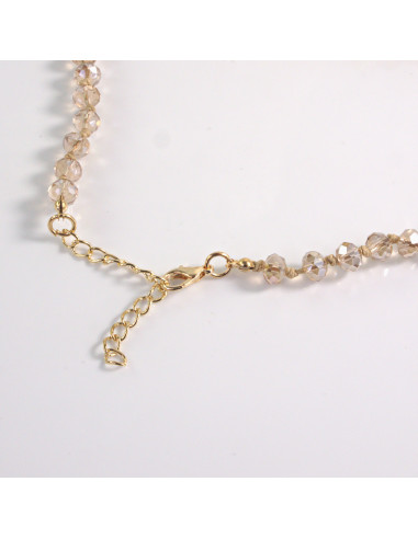 Naszyjnik żółte kamienie z koralikami Lolita...