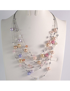 Naszyjnik na żyłce wielokolorowe koraliki Lolita Akcesoria