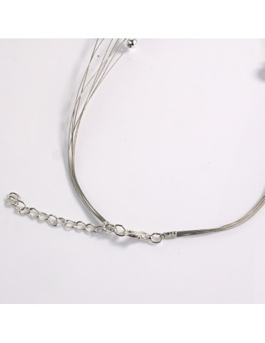 Naszyjnik na żyłce wielokolorowe koraliki...