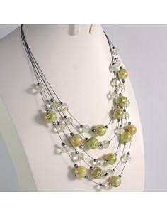 Naszyjnik na żyłce zielone koraliki Lolita Akcesoria 2