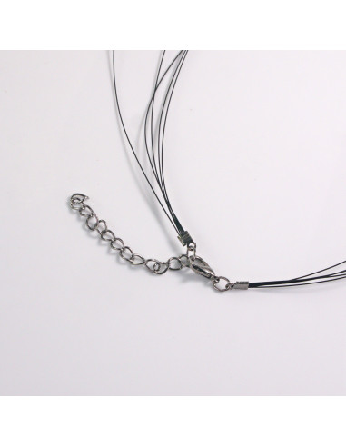 Naszyjnik na żyłce zielone koraliki Lolita...