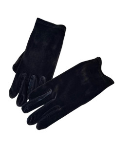 Rękawiczki eleganckie zamszowe krótkie CZARNE Lolita...