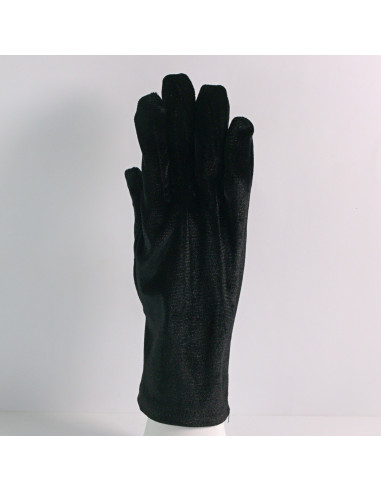 Rękawiczki eleganckie zamszowe krótkie CZARNE...