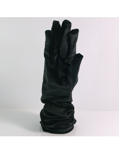 Rękawiczki eleganckie zamszowe długie CZARNE Lolita...