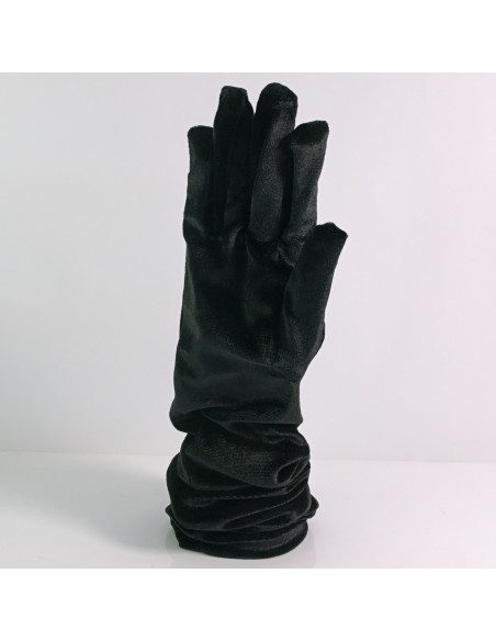 Rękawiczki eleganckie zamszowe długie CZARNE Lolita Akcesoria