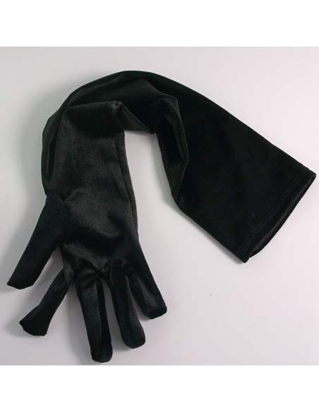 Rękawiczki eleganckie zamszowe długie CZARNE Lolita Akcesoria