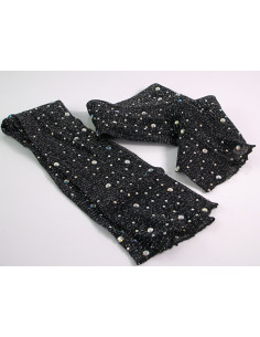 Rękawki eleganckie koronkowe długie CZARNE Lolita Akcesoria